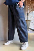 Burlington Stretch Button Pocket Barrel Pant Navy
